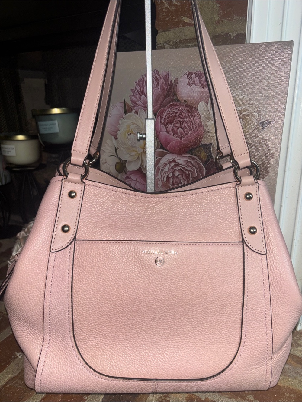 Michael Kors Blush Pink Pebbled Leather Shoulder Bag